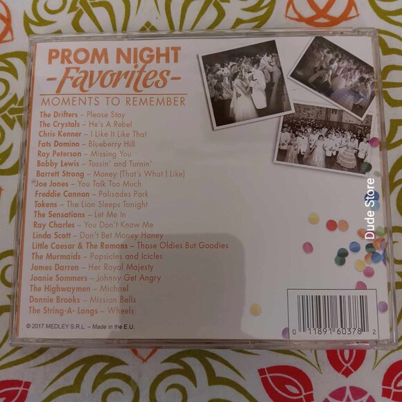 Various Artists - Prom Night Favorites Moments to Remember - 20 Tracks - 2017 CD - Picture 3 of 3